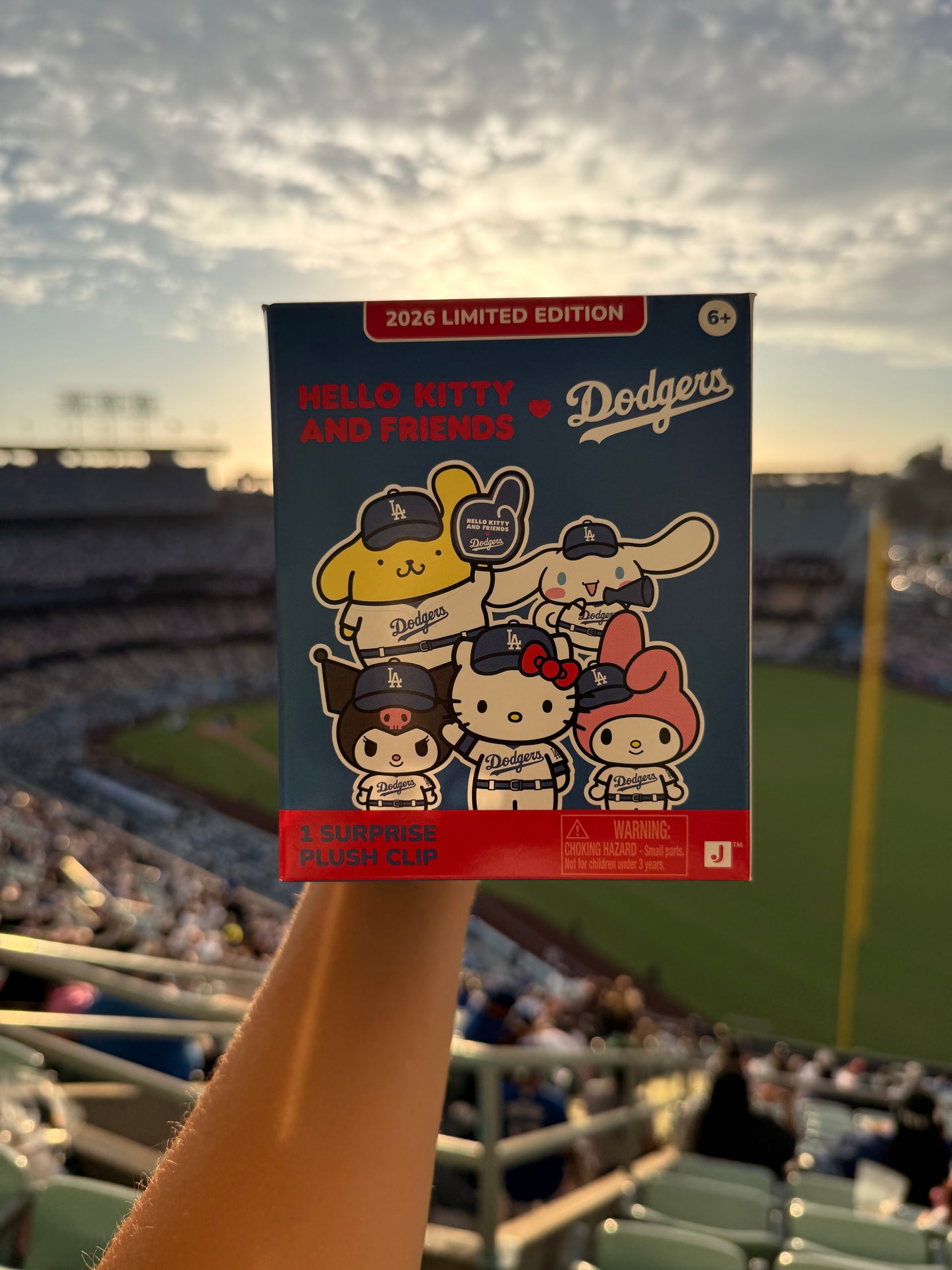 Hello Kitty & Friends Los Angeles Dodgers Plush Clip SGA 8/12/26