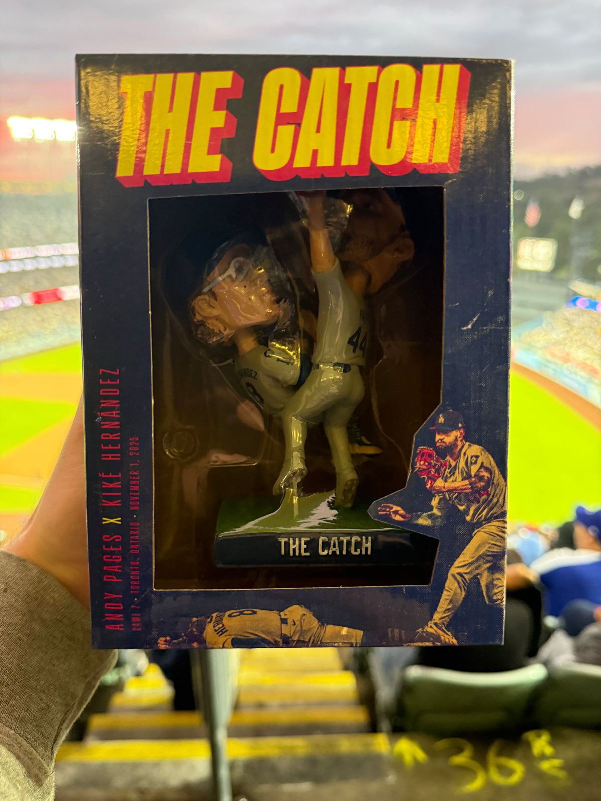 The Catch Andy Pages Kike Hernandez LA Dodgers Bobblehead SGA 9/6/26
