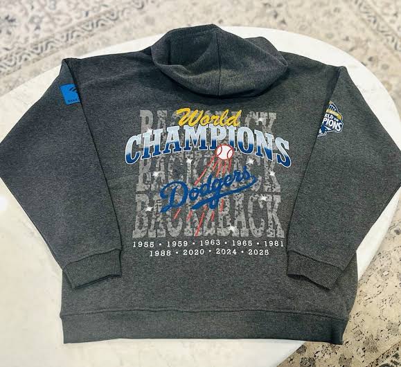 Dodgers Back To Back World Champions Hoodie SGA 3/30