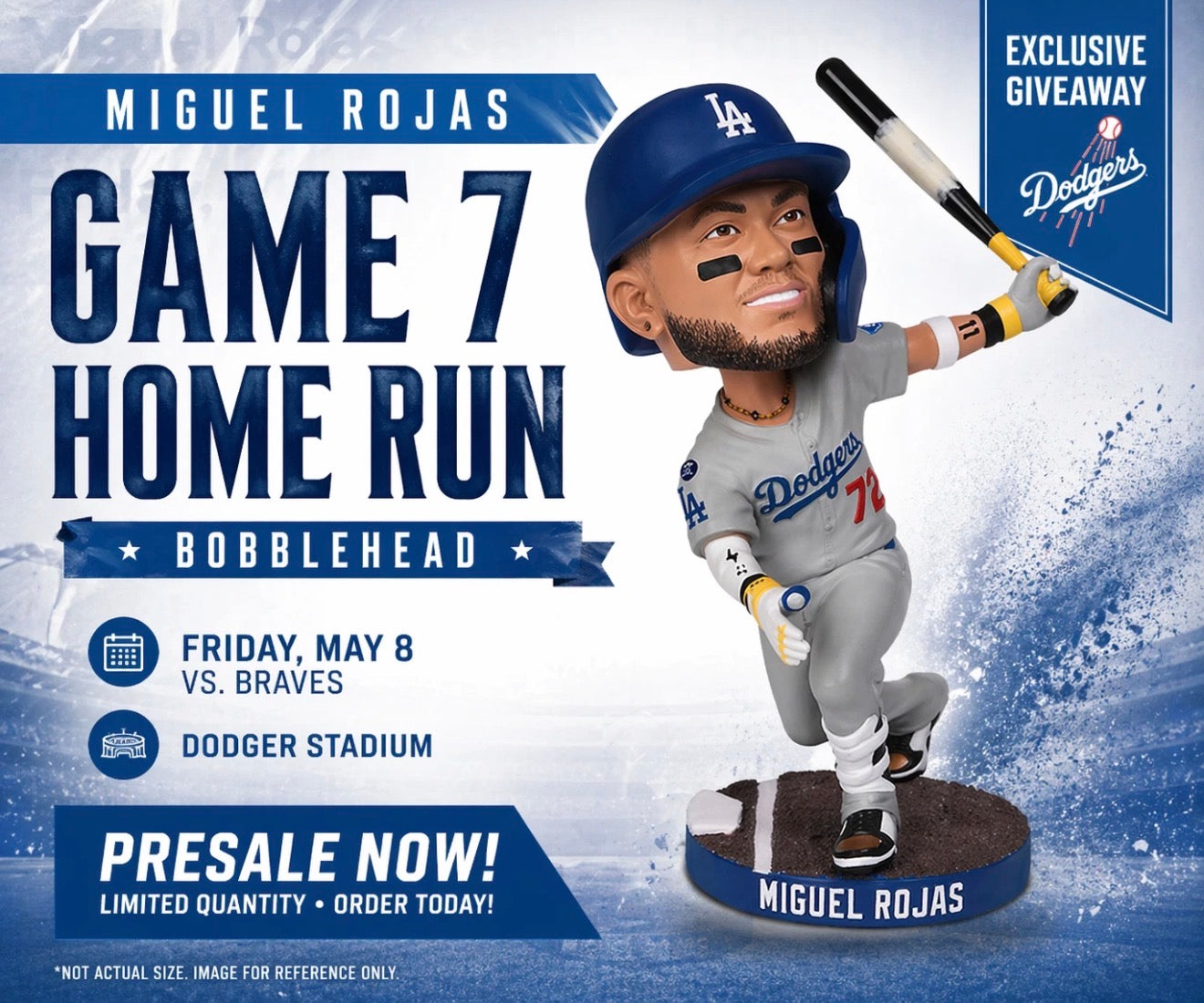 LA Dodgers Miguel Rojas Game 7 Home Run Bobblehead 5/8/26 Presale