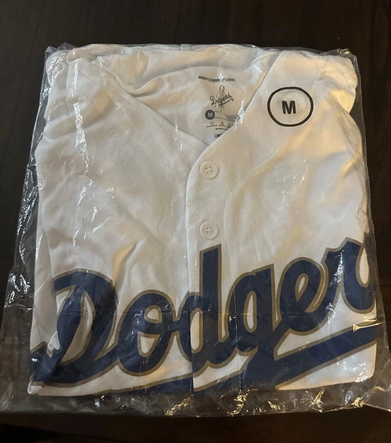 Dodgers Champions Gold jersey - size Medium