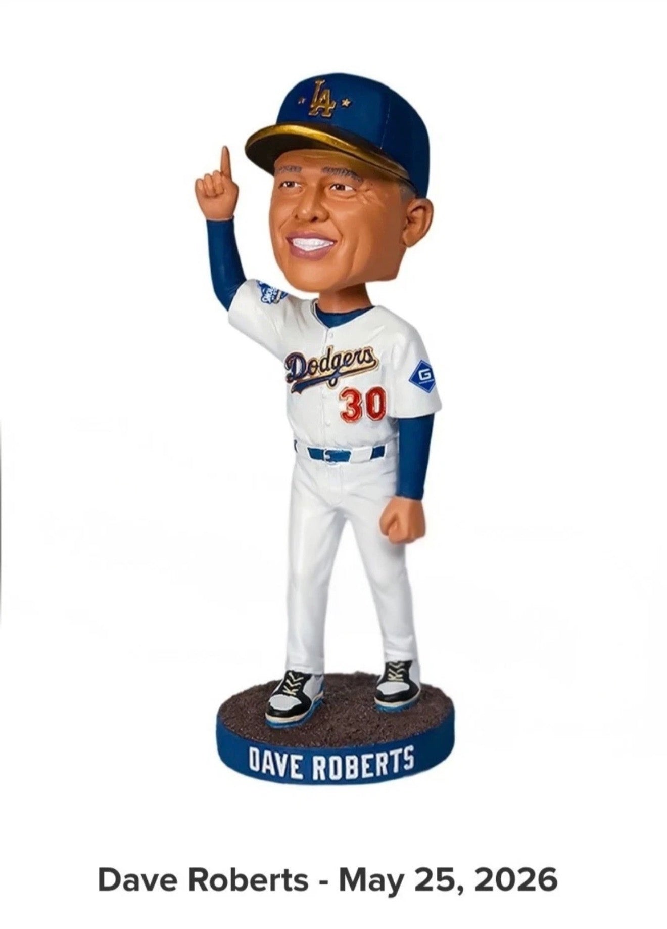 Dave Roberts Los Angeles Dodgers bobblehead SGA 5/25/26