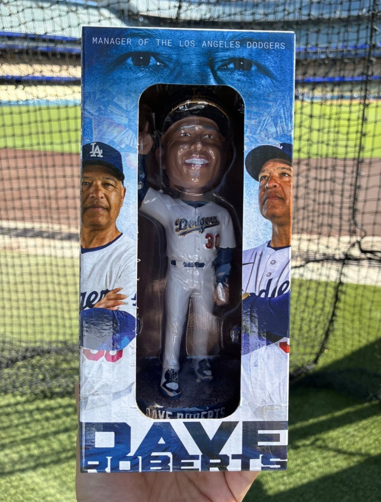Dave Roberts bobblehead in box - Dodger Stadium SGA 5/25/26