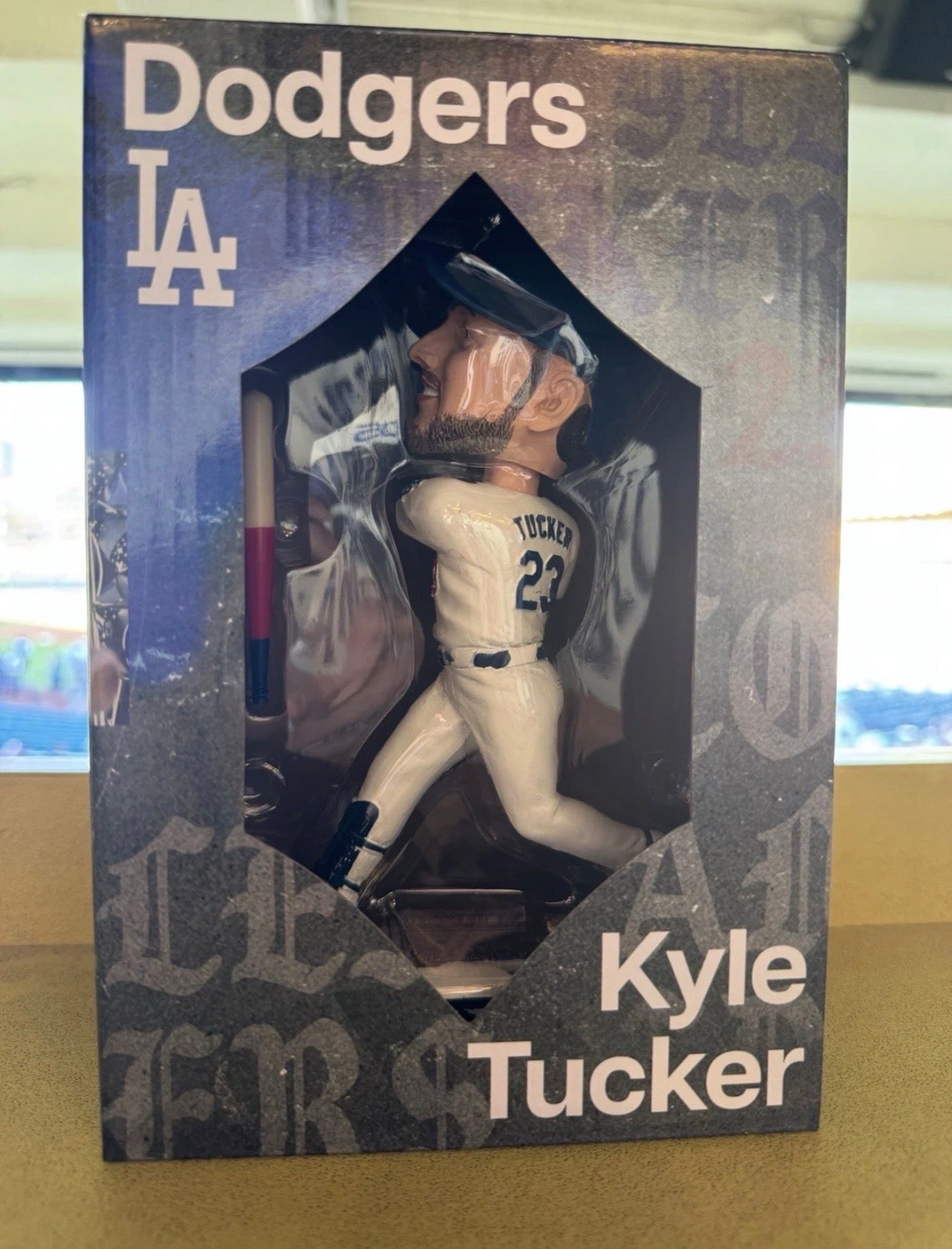 Kyle Tucker Los Angeles Dodgers bobblehead in original box, 7/31/26 Dodger Stadium giveaway