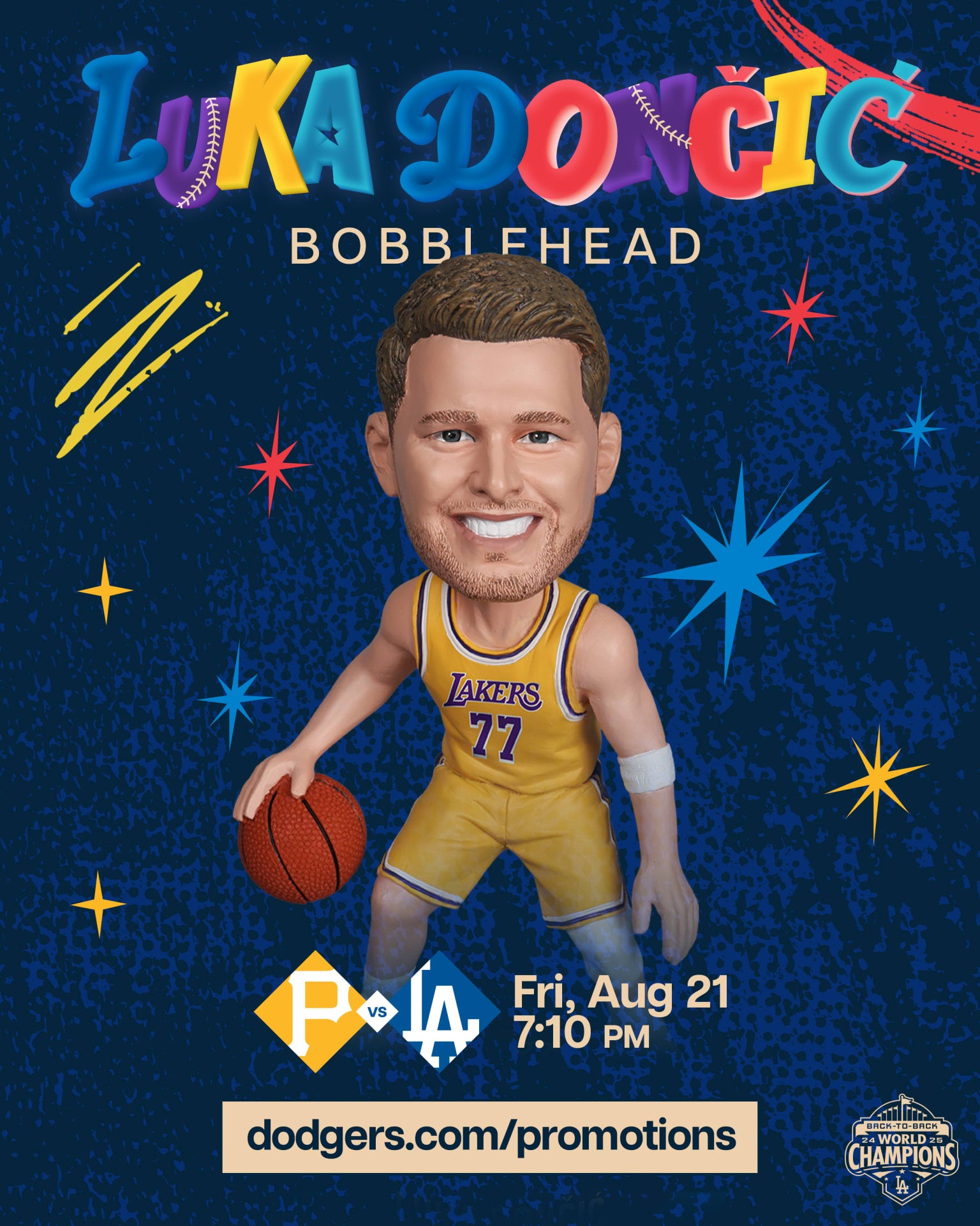 Luka Doncic Bobblehead LA Dodgers SGA 8/21/26 – Everything SGA