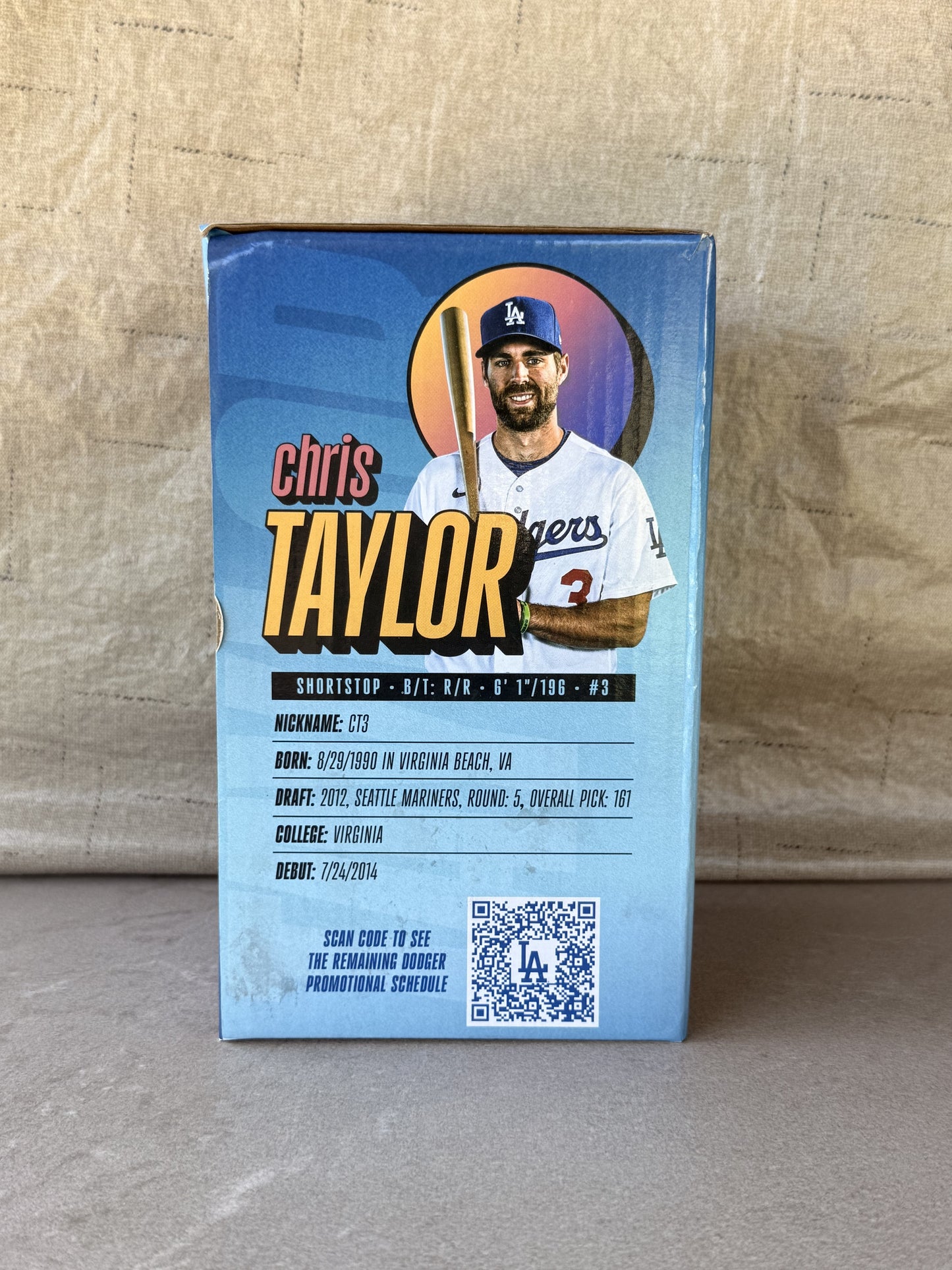 Chris Taylor LA Dodgers Bobblehead SGA 8/29/23