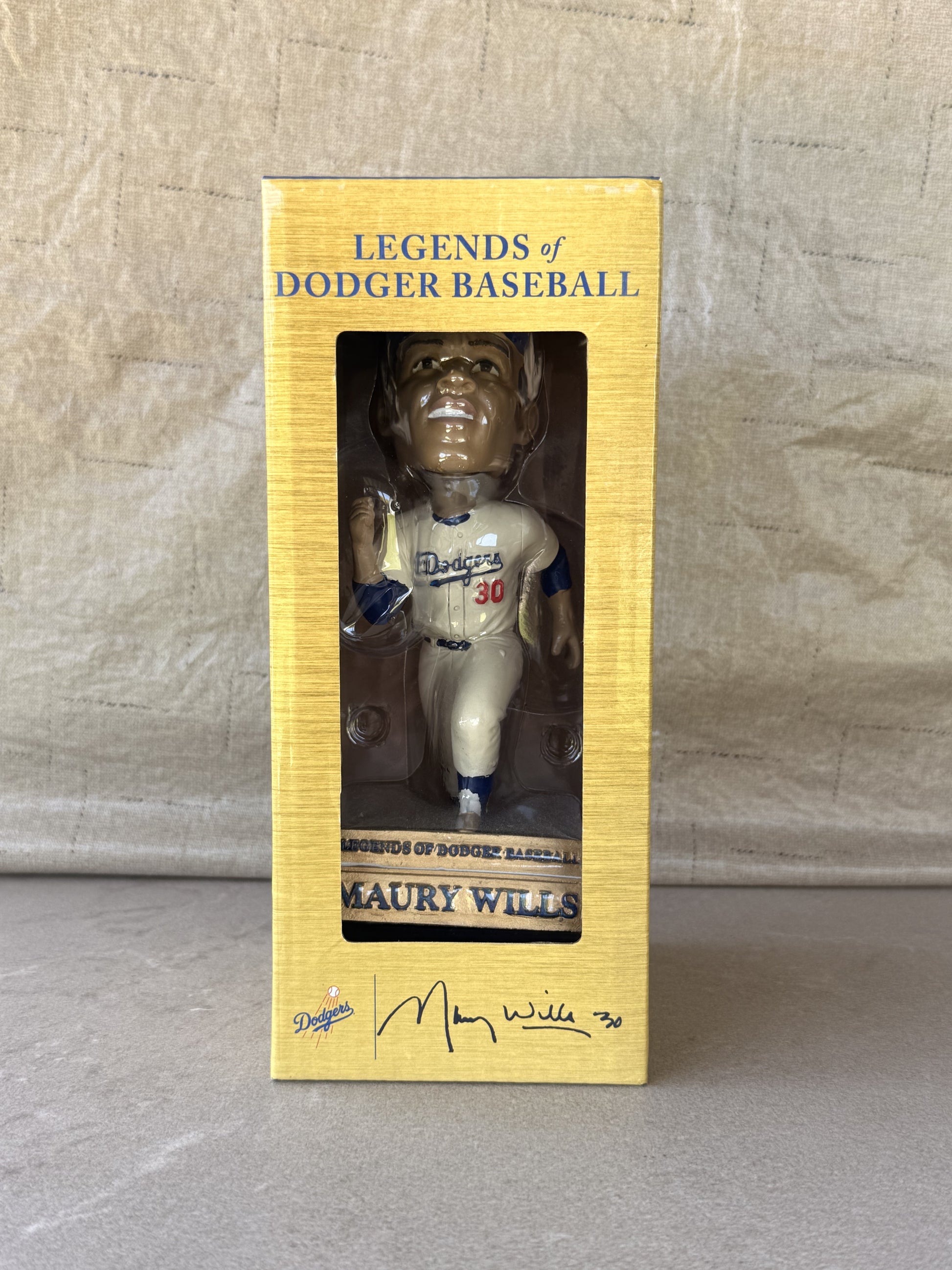 Maury Wills Legends of Dodgers Baseball Bobblehead LA Dodgers SGA 4/16/22