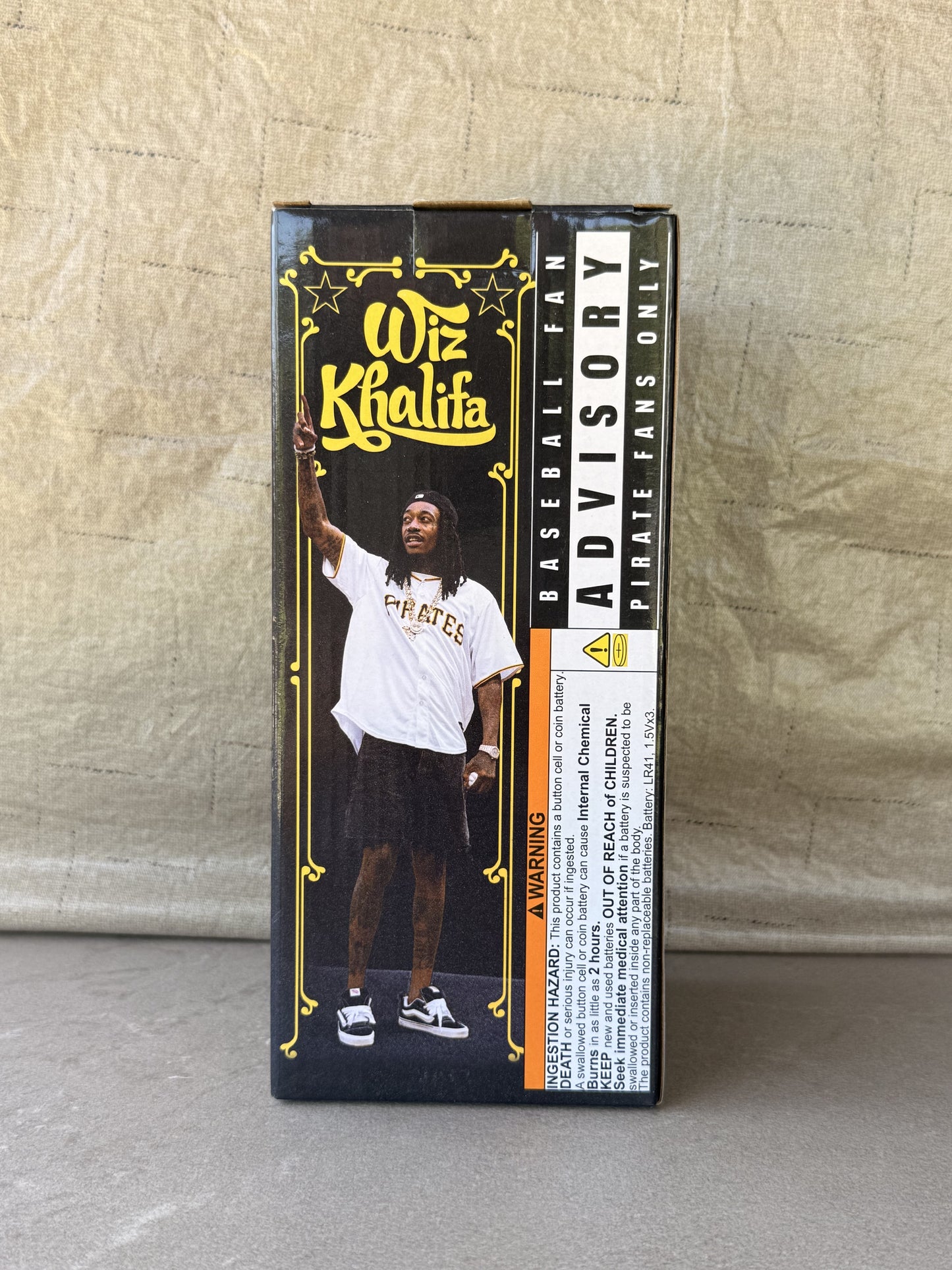 Wiz Khalifa Black and Yellow Audio Bobblehead Pittsburgh Pirates SGA 7/20/24