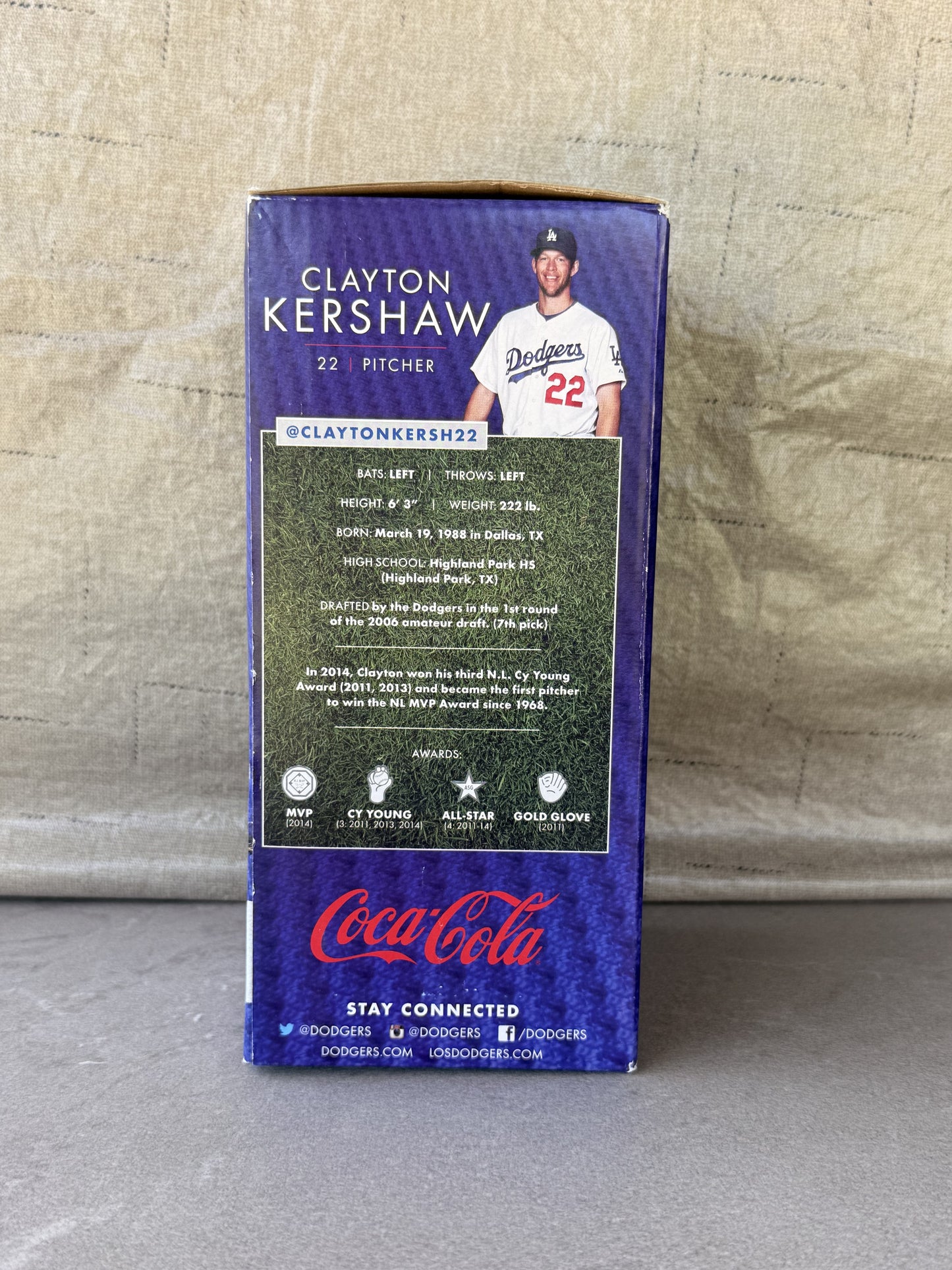 Clayton Kershaw 2014 MVP & CY Young Bobblehead LA Dodgers SGA 5/12/15