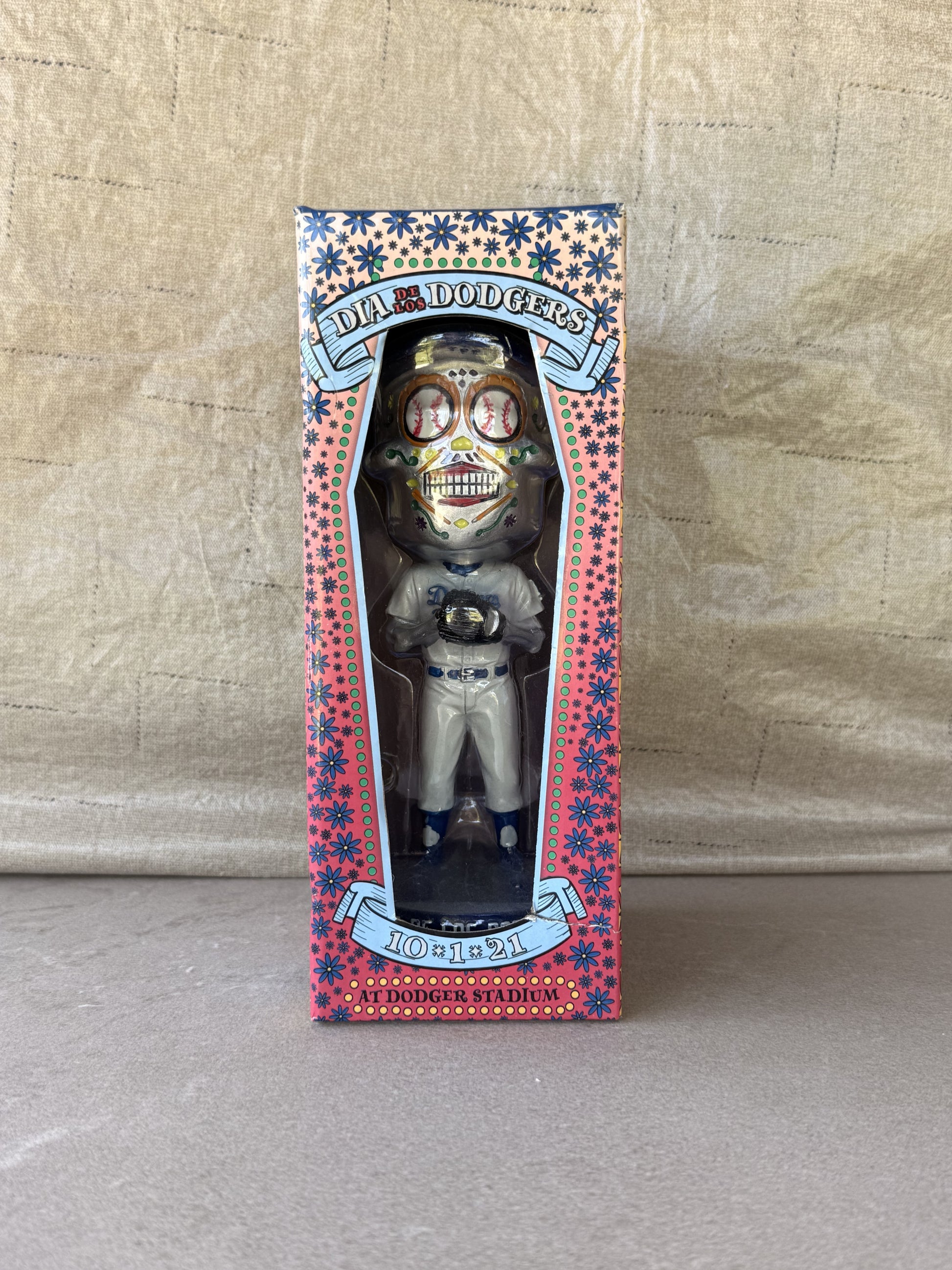 Dia De Los Dodgers Sugar Skull Bobblehead LA Dodgers SGA 10/1/21