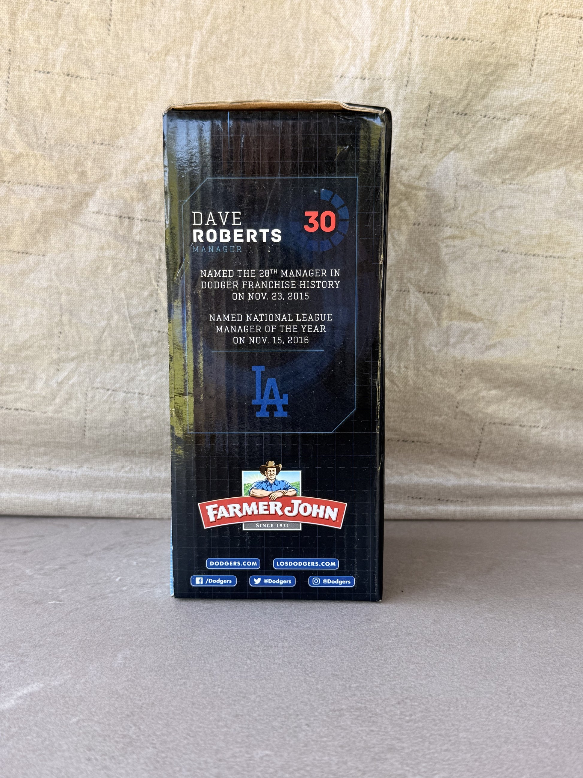 Dave Roberts Manager of the Year Bobblehead LA Dodgers