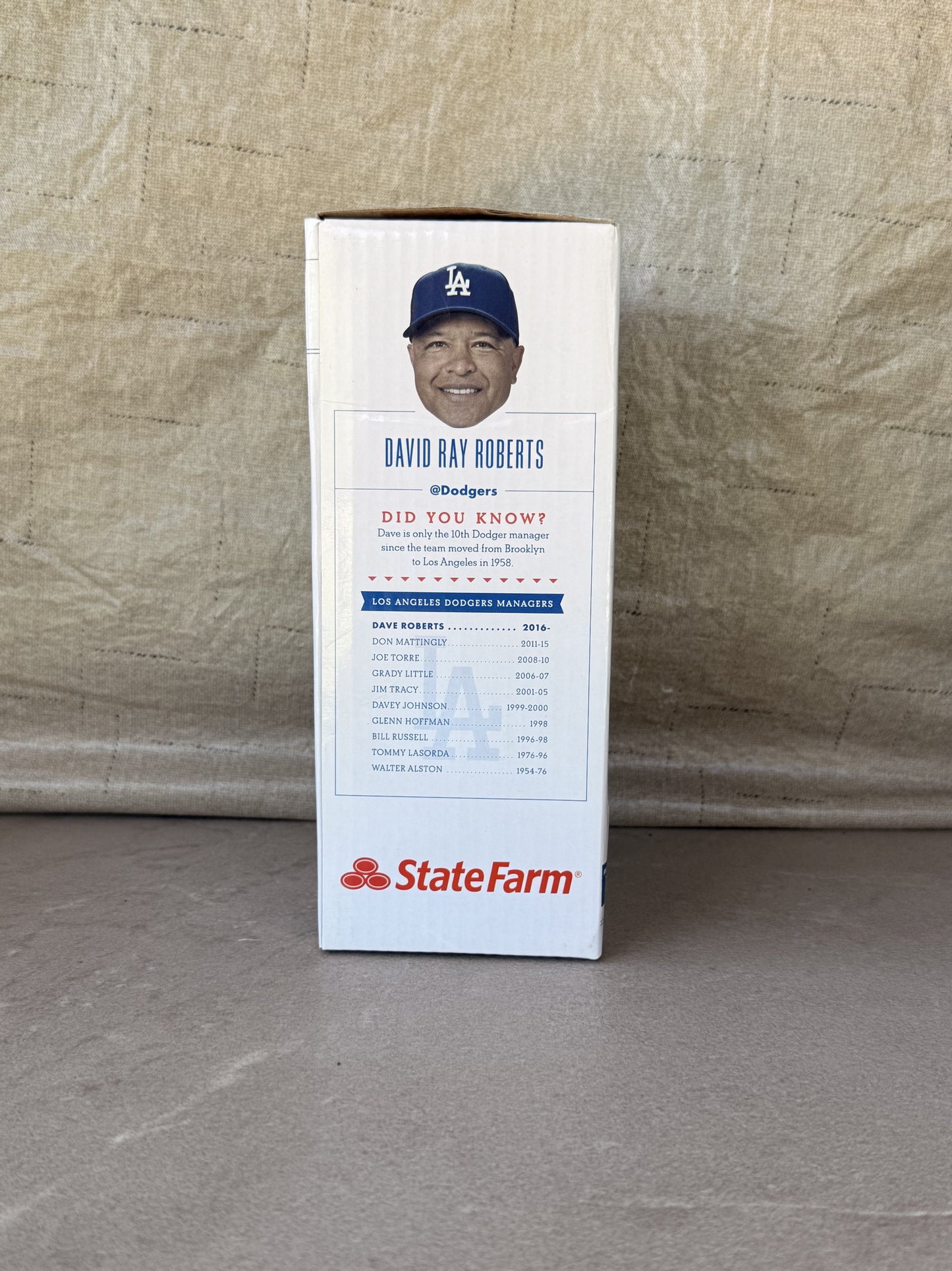 Dave Roberts Bobblehead LA Dodgers SGA 5/11/16