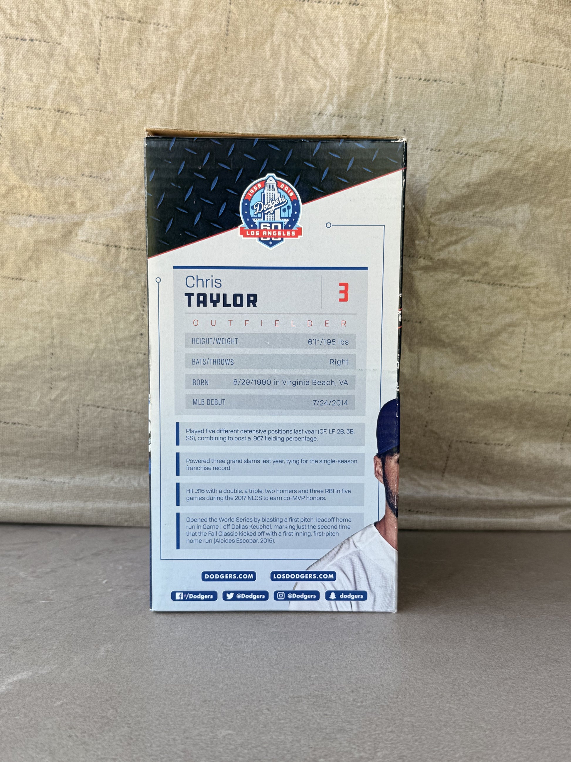 Chris Taylor Bobblehead LA Dodgers SGA 8/29/23