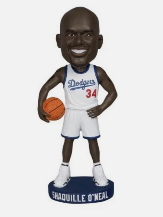 Shaquille O'Neal Dodgers basketball bobblehead, number 34