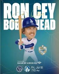 Ron Cey Legends of LA Dodger Baseball Bobblehead SGA 7/18/25