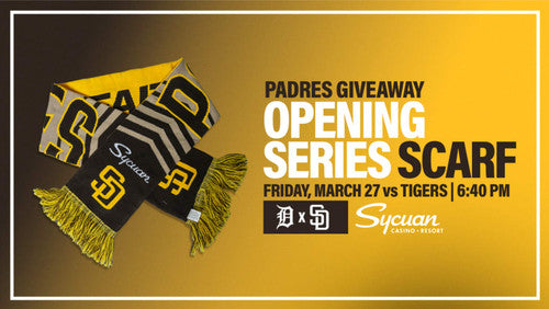 San Diego Padres Opening Series Scarf SGA 3/27 Vs Tigers